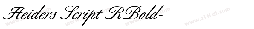 Heiders Script RBold字体转换